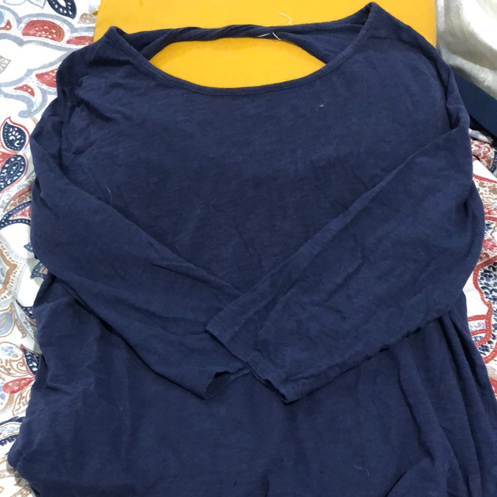Navy Long Sleeve Top